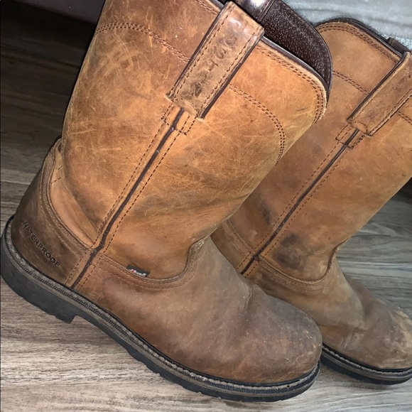 Justin steel toe, water proof work boots - Picture 1 of 8